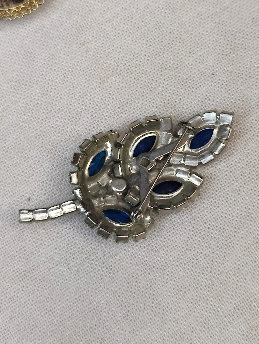 Vintage Juliana D&E Blue Rhinestone Fruits